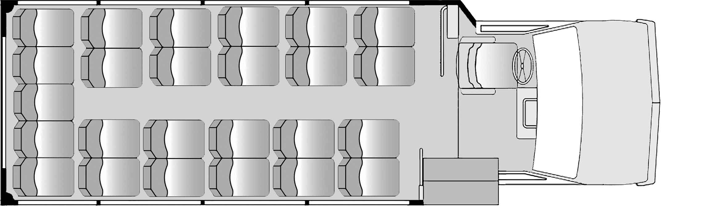 25 Passenger Plus Driver Floorplan Image